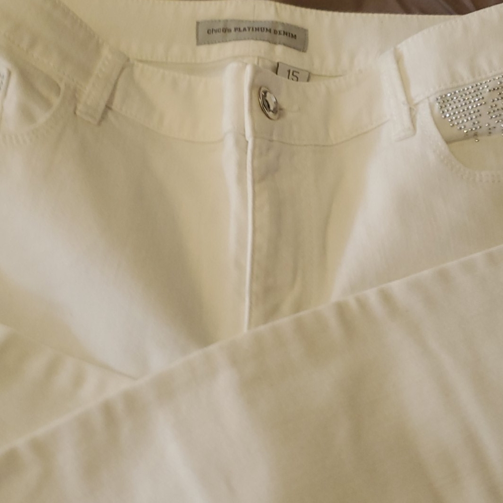 Chico's platinum denim. Size 1.5